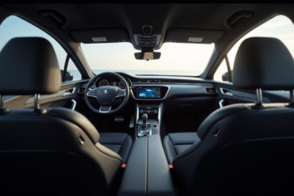 Intérieur moderne Peugeot 408 vue de l'arrière