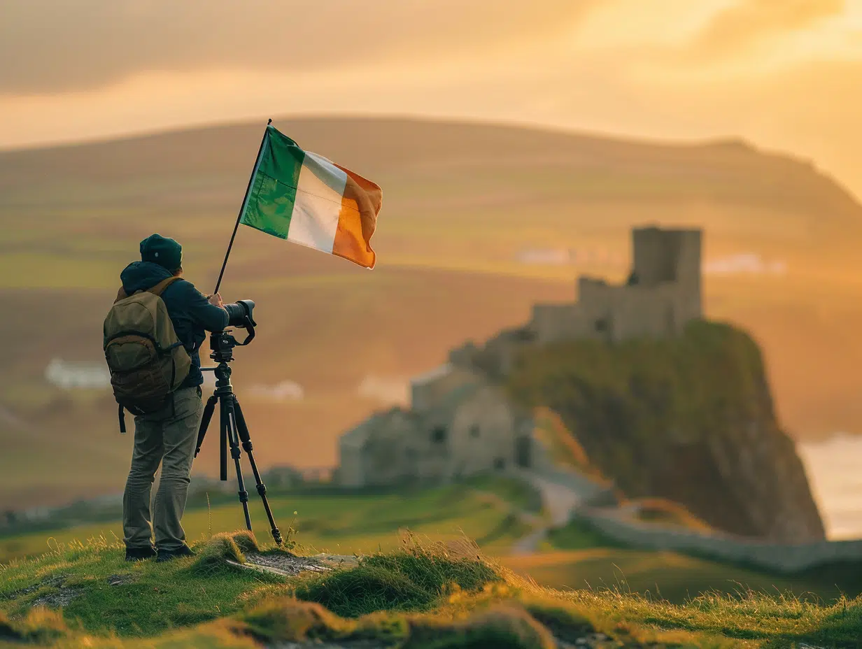 Origine et histoire du drapeau irlandais : symboles et signification