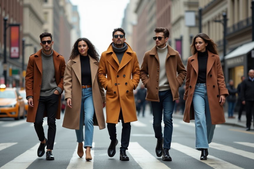 Groupe de jeunes adultes en mode urbain diversifié